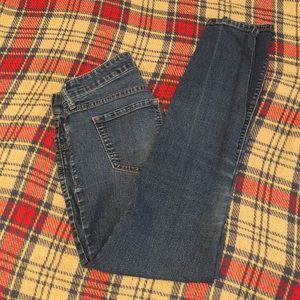 Mid rise denim skinny jeans